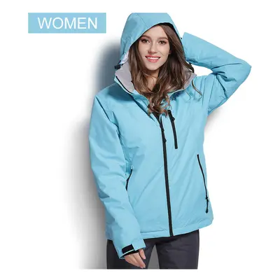 (Blue, M) Ski Jacket Women Snowboard Jacket Ski Coat Female Winter Outdoor Warm Waterproof Windp