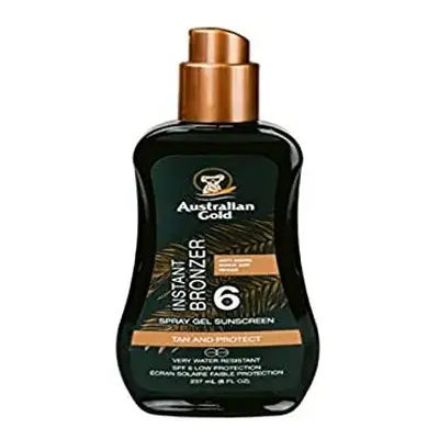 Australian Gold SPF Spray Gel Sunscreen with Instant Bronzer 237ml