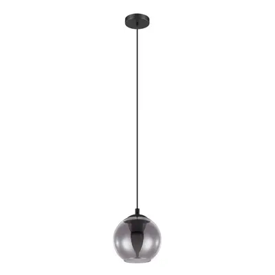 Pendant Light Colour Black Shade Black Transparent Glass Vaporized E27 1x40W