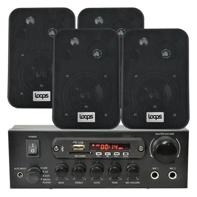 Bar Restaurant Bluetooth Wall Speaker System Background Music Wireless Amp Kit