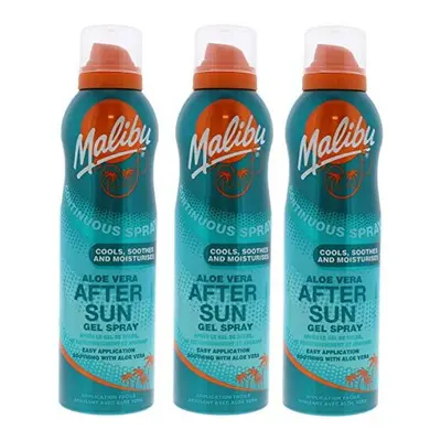 3 x Malibu Continuous Spray Aloe Vera Aftersun Gel Spray 175ml