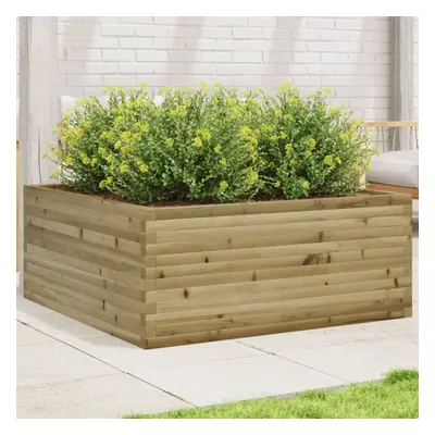 vidaXL Garden Planter 110x110x46 cm Impregnated Wood Pine