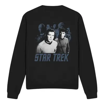 (XL, Black) Star Trek Unisex Adult Kirk Spock & Company Sweatshirt