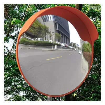 vidaXL Convex Traffic Mirror PC Plastic Orange cm Outdoor Road Safety Wide