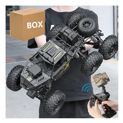 (8K Black With Box) Big 4/6WDRC CAR with Led lights 2.4G Cross-country Climbing Spray Racing Car