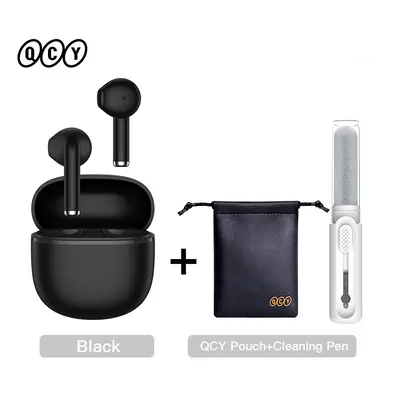 (Bla with Accessories) QCY Ailybuds Lite Wireless Earphones Bluetooth 5.3 TWS Earbuds Semi in-Ea