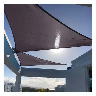 SUNNY GUARD Sun Shade Sail 10'x10'x10' Triangle Charcoal UV Block Suns