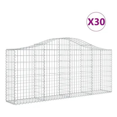 (200 x x 80/100 cm/ pcs) vidaXL Arched Gabion Basket Stone Basket Gabion Retaining Wall Galvanis