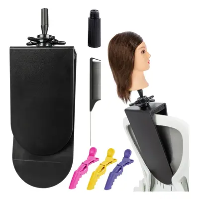 poipoilu Mannequin Clamp Stand for Chair, Mannequin Head stand for Hairdresser Practice Braiding