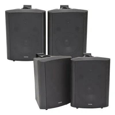 4x 180W Black Wall Mounted Stereo Speakers 8" 8Ohm LOUD Premium Audio & Music