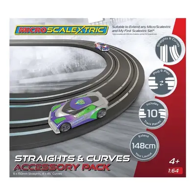 Micro Scalextric Straights & Curves Track Extension Pack