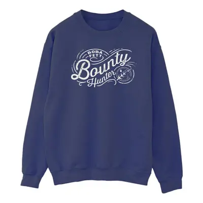 (L, Navy Blue) Star Wars Mens The Book Of Boba Fett Bounty Hunter Sweatshirt