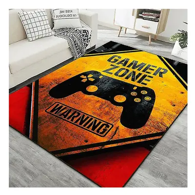 (C, 80*160cm) Game Rug Boys Game Controller Carpet, Non-slip 3d Gaming Area Rugs For Playroom