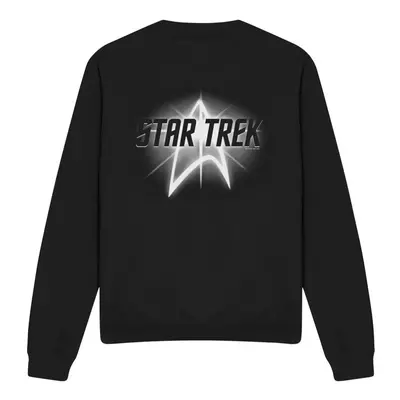 (XL, Black) Star Trek Unisex Adult Glow Logo Sweatshirt