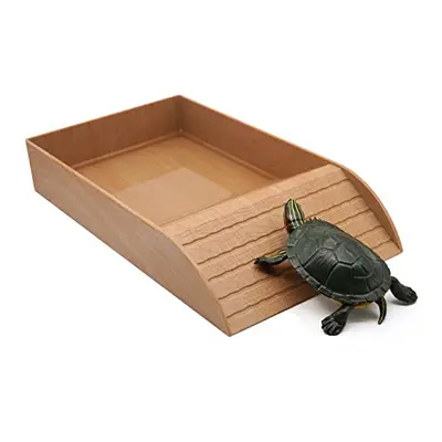 Plastic Large Tortoise Reptile Box Feeding Bowl for Reptile Turtles with Ramp and Sun Platform R