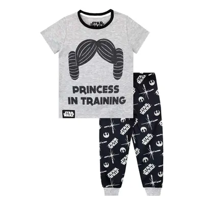 STAR WARS Girls Pajamas Grey Size