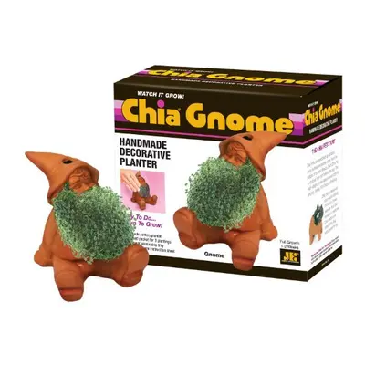 Chia Pet Gnome with Seed Pack Decorative Pottery Planter Easy to Do and Fun to Grow Novelty Gift