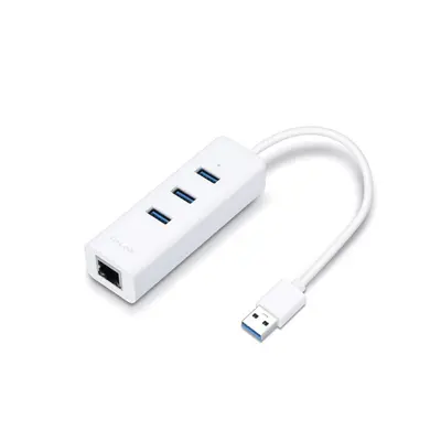 TP-LINK UE330 USB 3.0 (3.1 Gen 1) Type-A 1000Mbit/s White interface hub