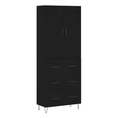 (black, drawers) vidaXL Highboard Sideboard Storage Cabinet Home Side Cabinet Engineered Wood