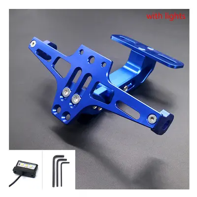 (Type 4) Adjustable CNC Aluminum Motorcycle Modified Rear License Plate Mount HolderMotor