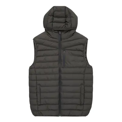 (KHAKI, Small) French Connection Hooded Puffer Row Gilet