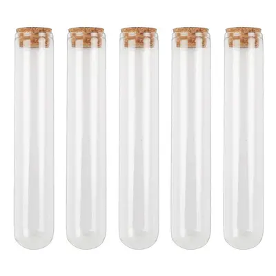 DEPEPE 25pcs 45ml Glass Test Tubes x 140mm with Cork Stoppers for B