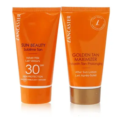 Summer Is A State Of Mind Set: 1x Sun Beauty Sublime Tan Velvet Milk Spf - 50ml/1.7oz + 1x Golde