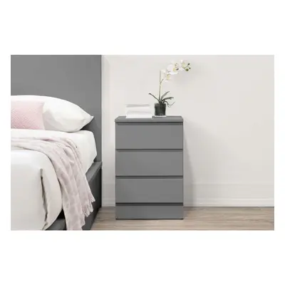 Bedside Drawer Cabinet Grey Birlea Oslo Nightstand Side Table