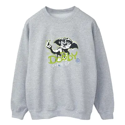 (M, Sports Grey) Harry Potter Mens Dobby A Free Elf Sweatshirt