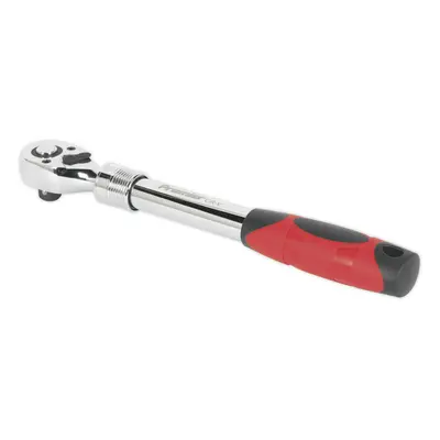 Extendable Flip Reverse Ratchet Wrench - 1/2 Inch Sq Drive - Pear-Head Design