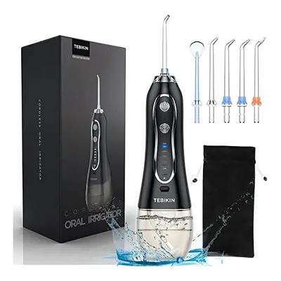 Cordless Water Flosser, Portable Dental Professional Oral Irrigator with Gravity Ball, Powerful 