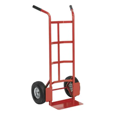 200kg Heavy Duty Sack Truck & 250mm Pneumatic Tyres - Deep Foot For Larger Boxes