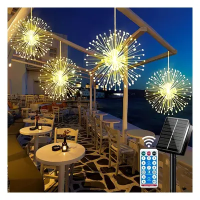 (540LED) Hanging Solar Smoke Light, 240/360/480 Led Star Burst Light, Outdoor Waterproof, Mode F