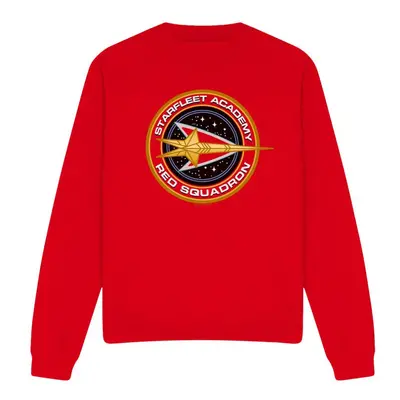 (L, Red) Star Trek Unisex Adult Red Squadron Sweatshirt