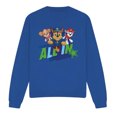 (L, Royal Blue) Paw Patrol Unisex Adult All In Sweatshirt