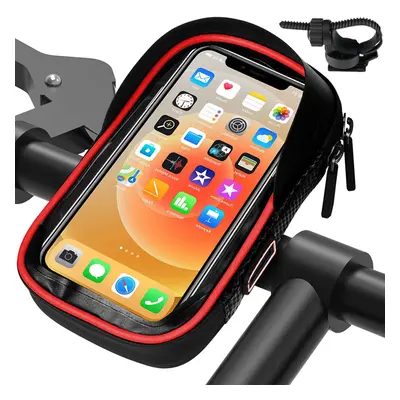 Type C Bicycle Phone Holder - Black Red Hard Shell Inch.Mobile phone holder bag bike accessory b