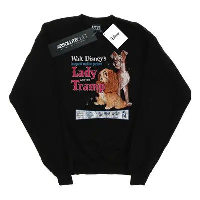 (XL, Black) Disney Mens Lady And The Tramp Distressed Classic Poster Sweatshirt