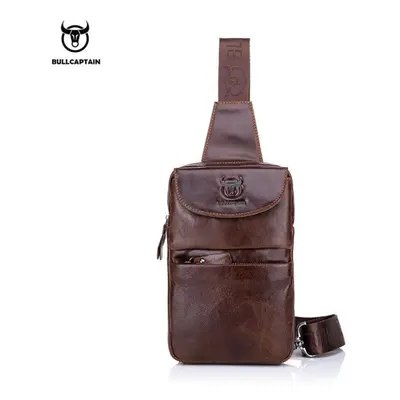 (brown) Bullcaptain New Multifunctional Messenger Bags Men&apos;s Casual Crossbody Bags Short Tr