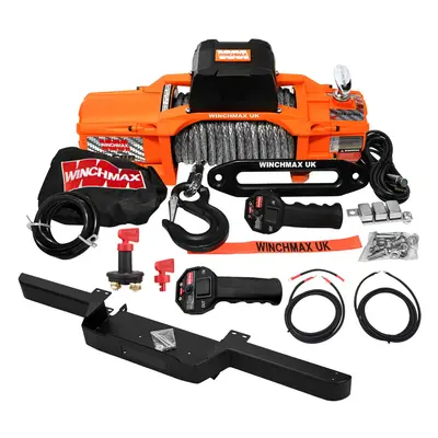 13,500lb 'SL' 12V Winch. 28m x 11mm Dyneema Rope. Defender Winch Bumper.