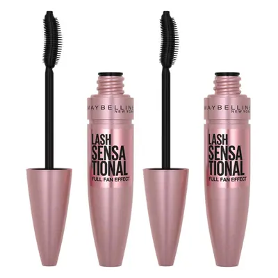 Maybelline Lash Sensational Washable Mascara Lengthening and Volumizing for a Full Fan Effect Bl