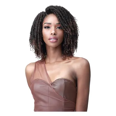 Bobbi Boss 4.5" Lace Part Natural Locs Wig - MLP22 FREEFORM LOCS wigs (1, Jet Black)