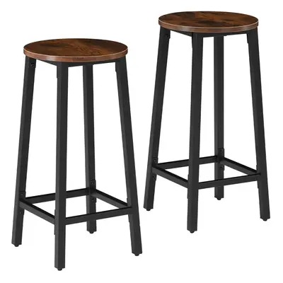 (Industrial wood dark, rustic) Bar stools Corby