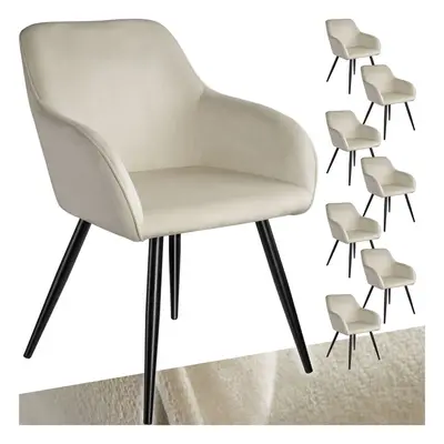 (cream/black, Set of 8) Dining Chair Accent Bedroom Furniture Velvet Armchair Living Room Chairs