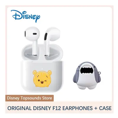 (Winnie and Case) Original Disney F12 Bluetooth Earphones TWS Wireless Noise Reduction Headphone