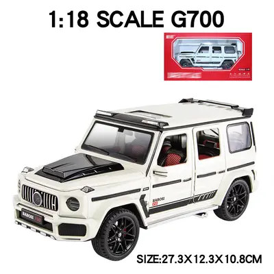 (White box) Large 1:18 Benz G700 SUV Off-road Alloy Metal Model Car Diecast Vehicle Toy Model So