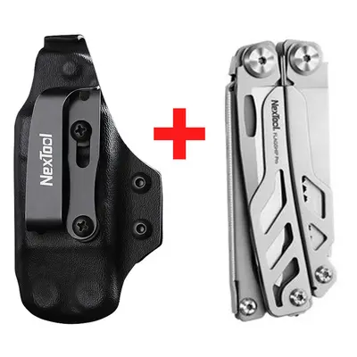 (Silver set) Nextool Flagship Pro in Multitool with Kydex Sheath Folding Pliers Portable Pocket 