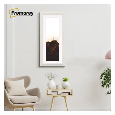 (White With White Mount, 26x18" Pic (30x22" Frame)) Panoramic Size White Picture Frame / LW Styl