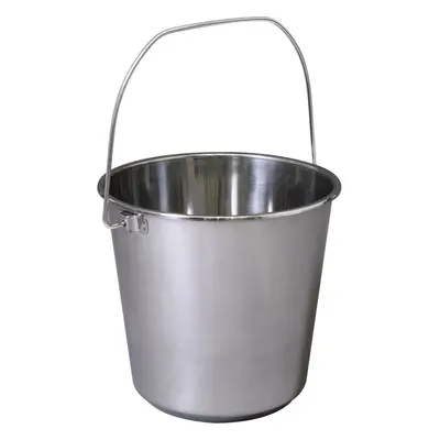 Heavy Duty Litre Stainless Steel Mop Bucket - Carry Handle - Large Water Pail