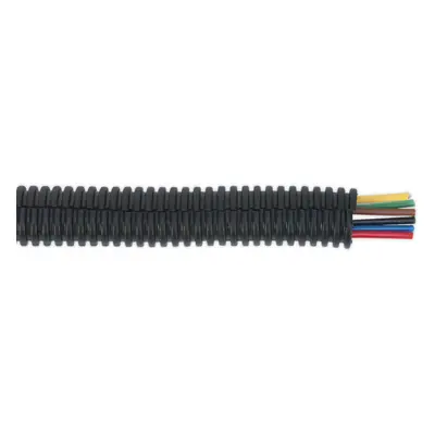 Split Convoluted Cable Sleeving - Metres - 12-16mm Diameter - Flexible Nylon