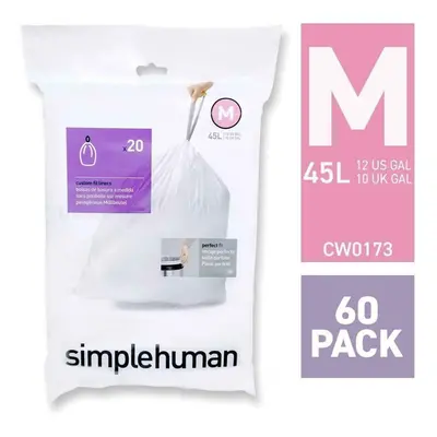 Simplehuman Bin Liners PACK Bags Code 45 Litre CW0261